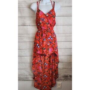 Candie’s Women’s XS Floral Romper High Low Train Festival Y2K